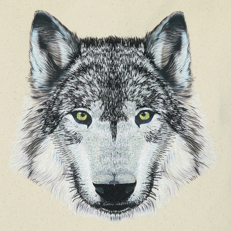 嘉绘美狼头印花托特包-04